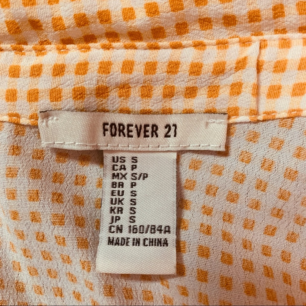 Creamsicle Gingham Crop Top - Picture 8 of 9